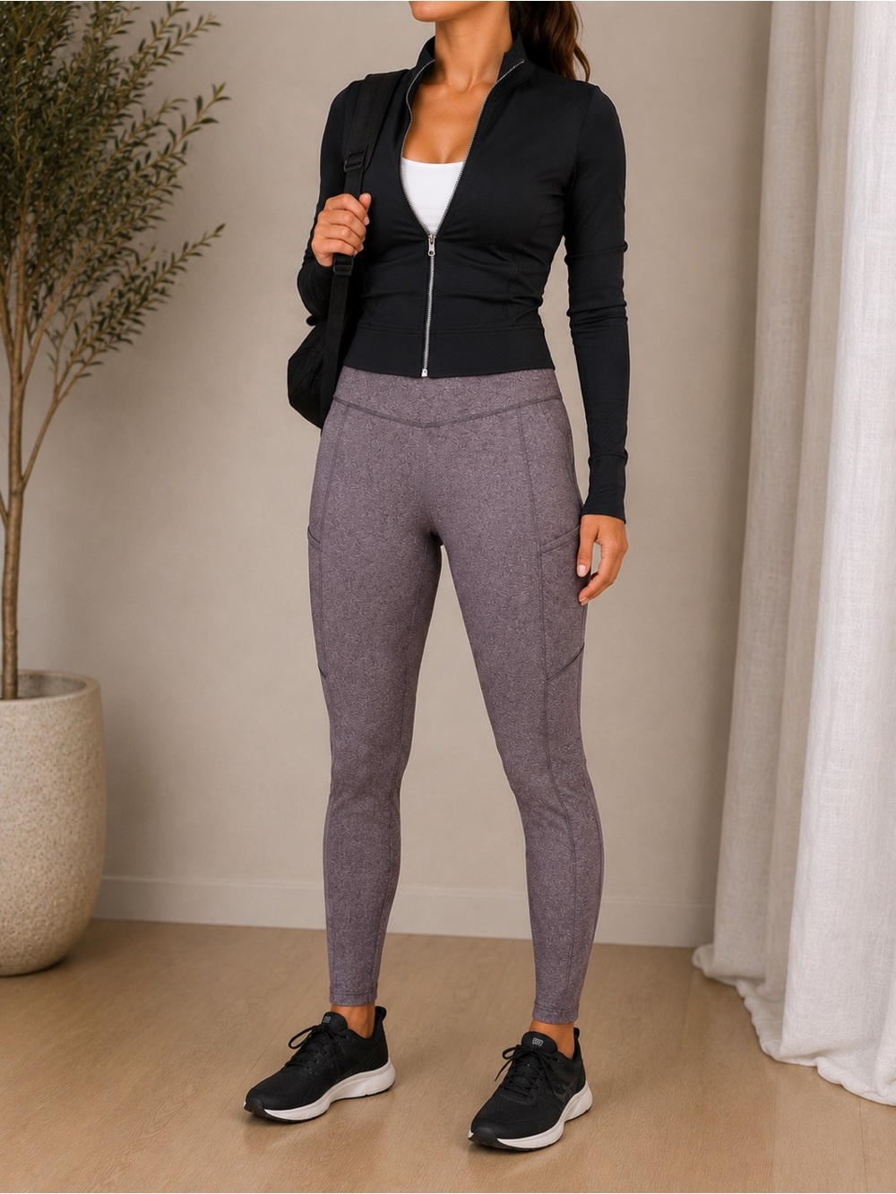 Lululemon Active Pocket Leggings - Dusty Gray - Size 8